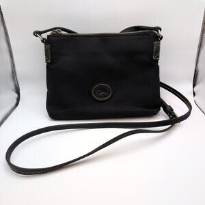 Dooney and Bourke Black Nylon Crossbody Pouchette Shoulder Bag Small Purse